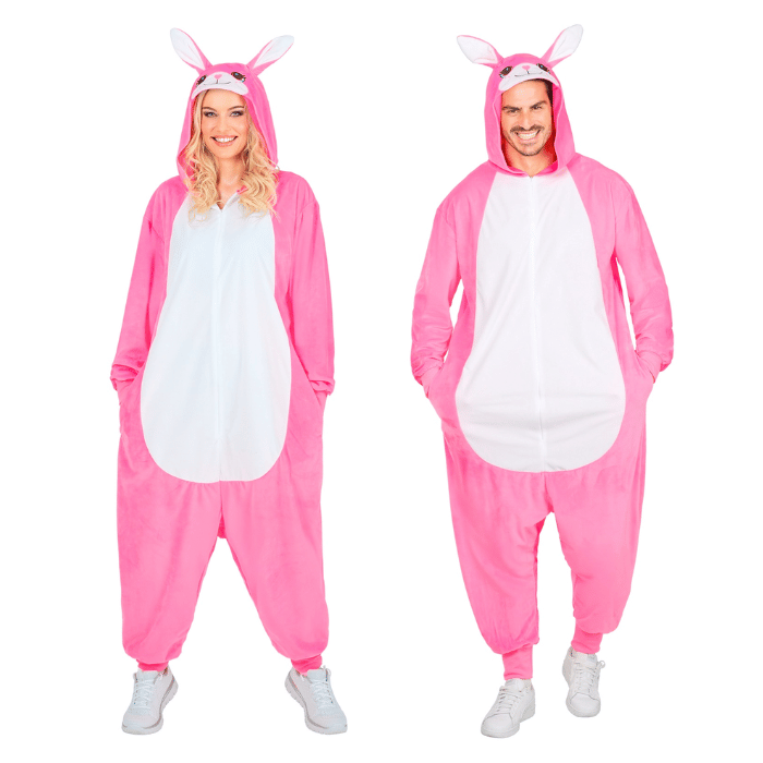 Lyserød Kanin Onesie - Unisex til Festlige Anledninger!