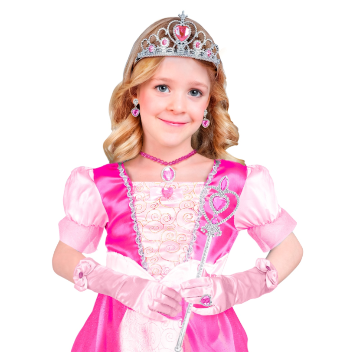 Lyserødt Prinsesse Sæt til Børn - Fantastisk Tilbud!