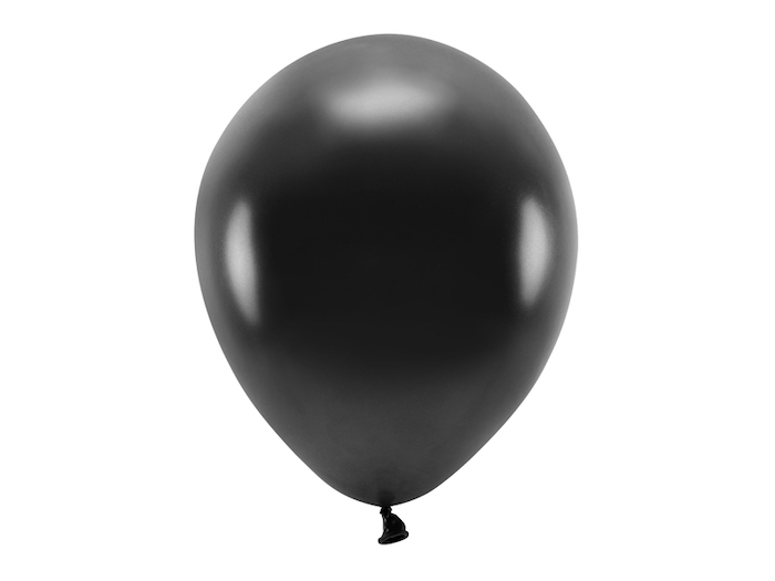 Metallic Sorte Balloner - 10 stk. til Festen!