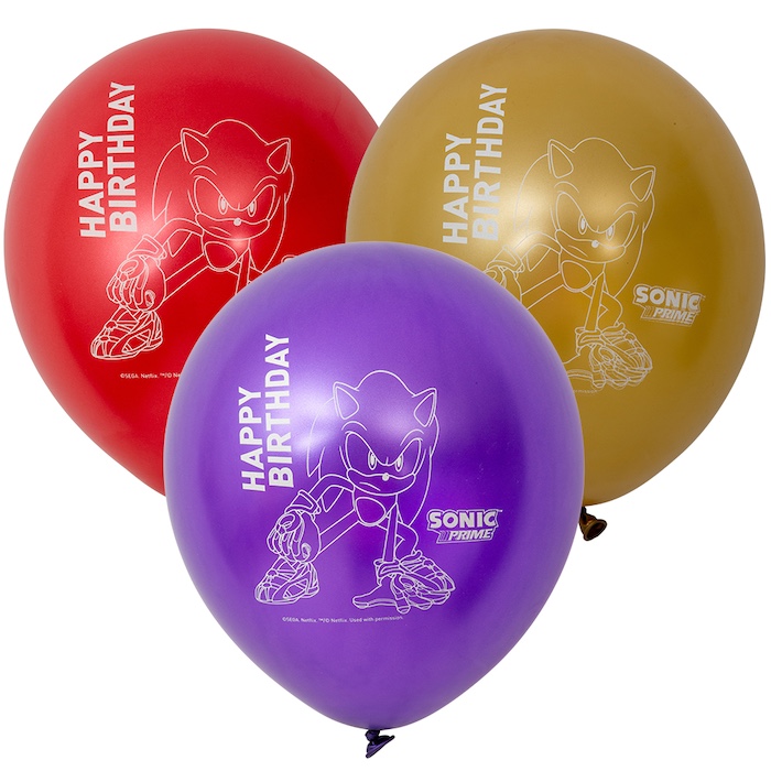 Metallisk Sonic Balloner 6x 30