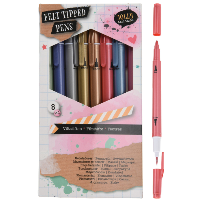 Metallisk Twin Markers Stk
