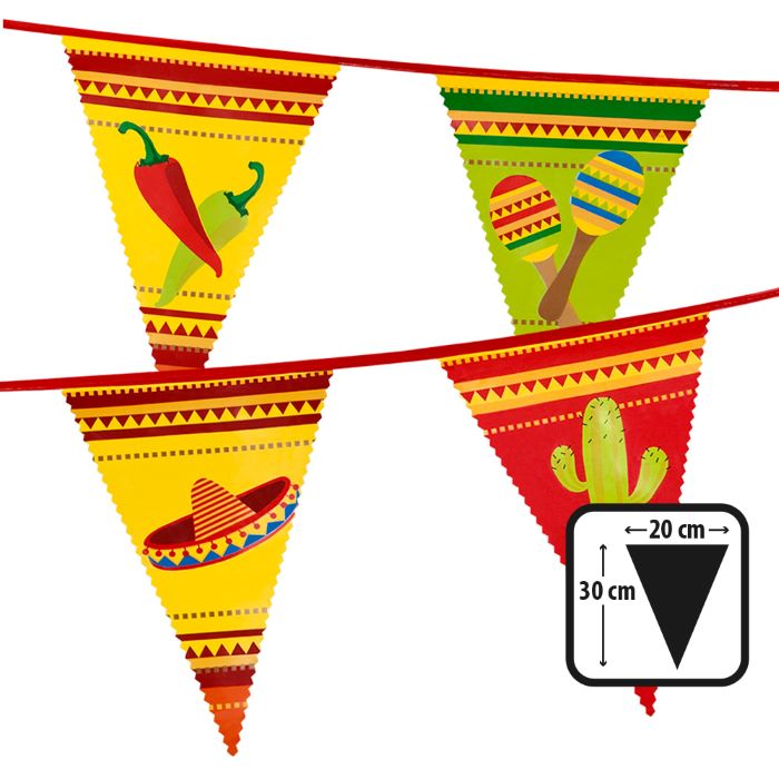 Mexicansk Plastik Vimpelguirlande