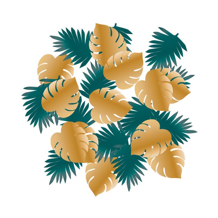 Monstera & Palme Konfetti til Festlig Pyntning