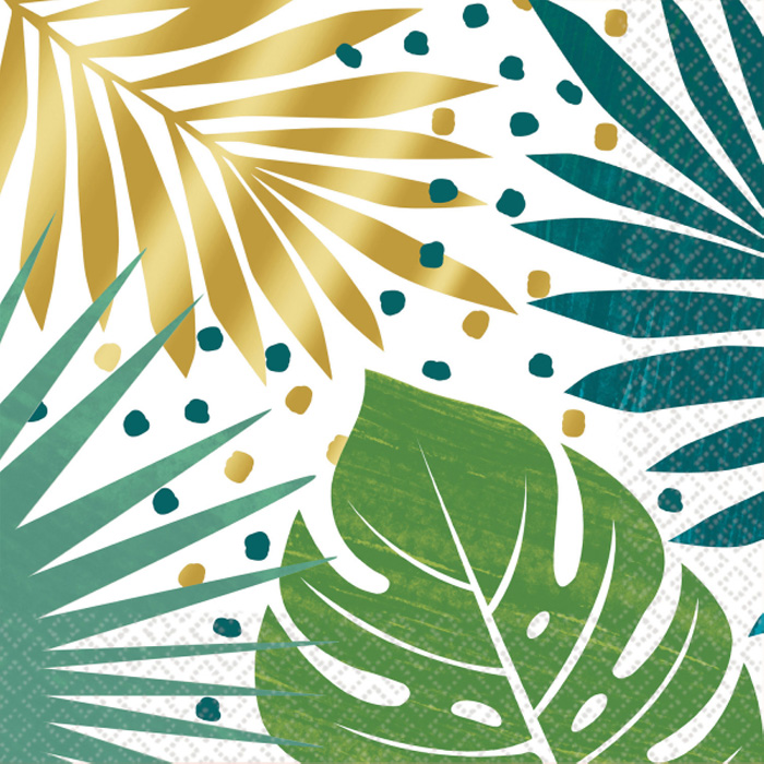 Monstera Palme Servietter – 20 stk. til Natur Tema Fest