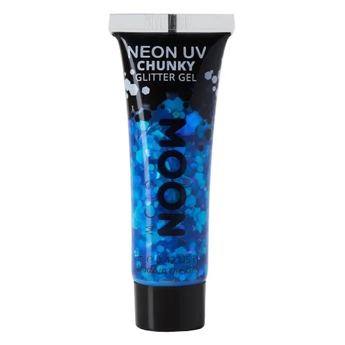Neon UV Glitter Gel i Blå – Uundgåeligt Festtilbehør