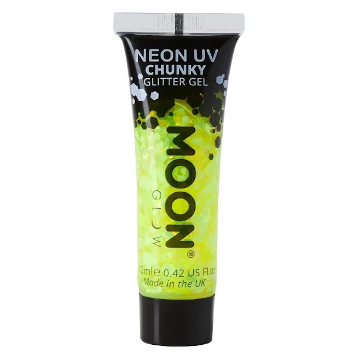 Neon Gul Chunky Glitter Gel - Perfekt til UV-fester!