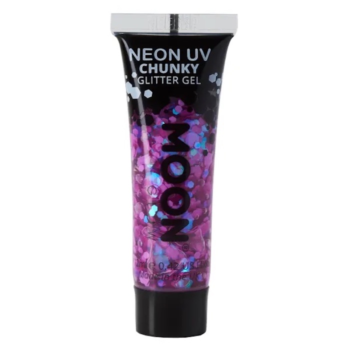 Neon   Chunky Glitter Gel Lilla 12   Moon Creations