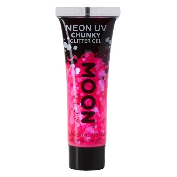 Neon UV Chunky Glitter Gel i Magenta fra Moon Creations