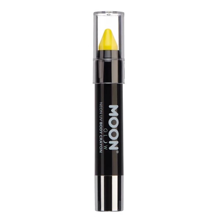 Neon UV Kropsstift i Intens Gul til Fester og Festivaler