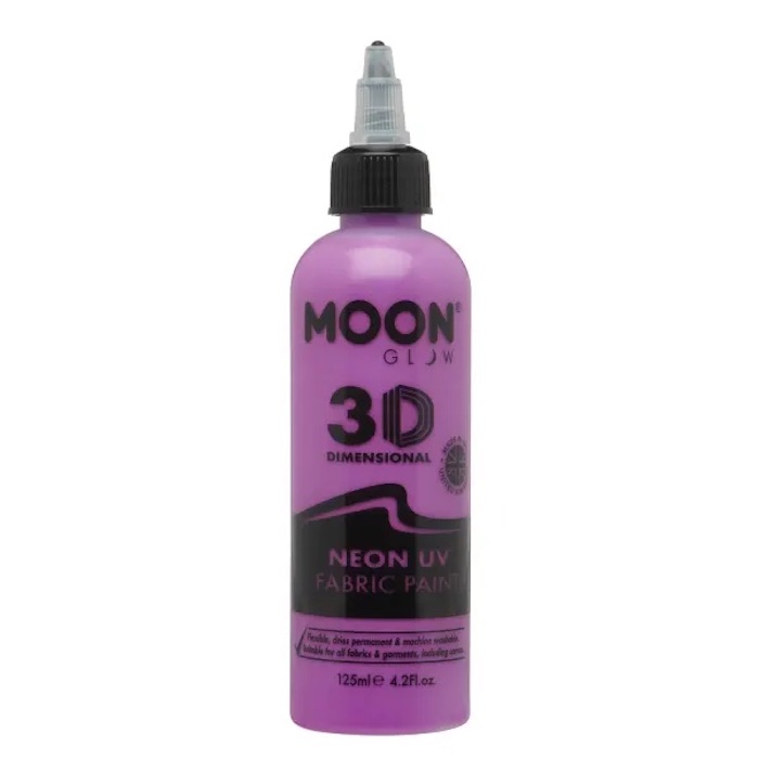 Neon UV Tekstilfarve Lilla 125 ml – Udsalg!