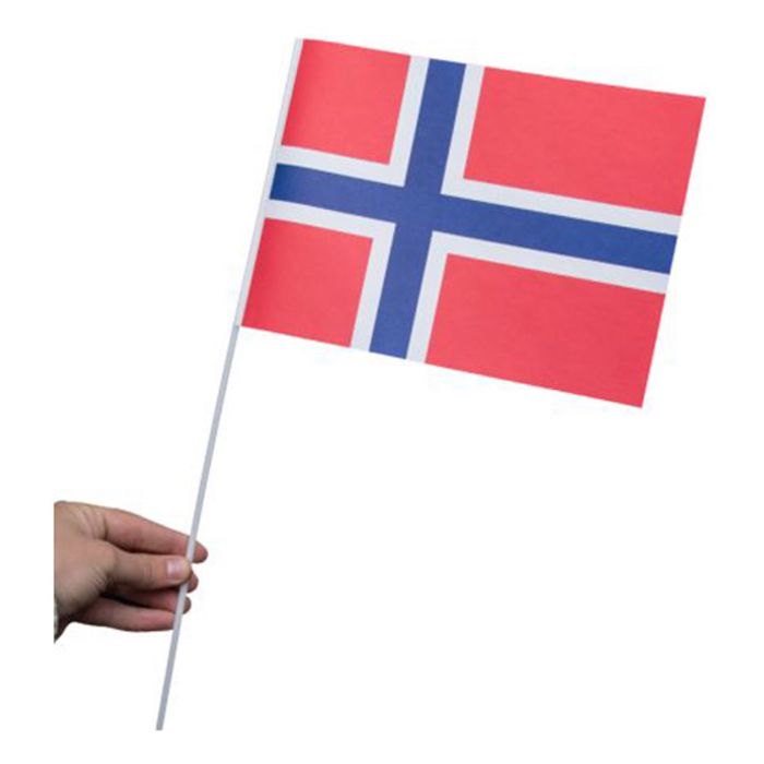 Norge Papirflag - 10 stk til festlige lejligheder