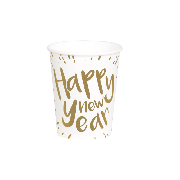 Nytårs Kopper Happy New Year - 10 stk. til festlig fejring