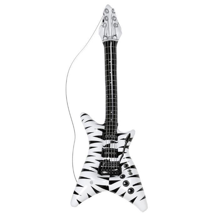 Oppustelig Zebra Rock Guitar til Festlige Begivenheder