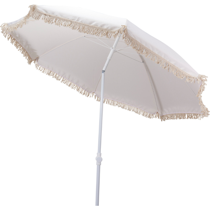 Parasol Med Frynser Hvid ø160x200cm