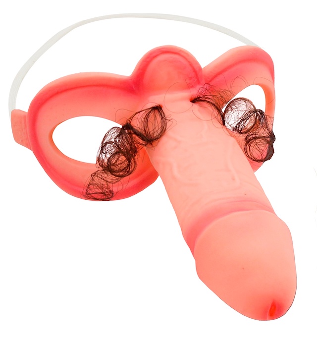 Sjov Penis Maske med Hår – Perfekt til Festlige Begivenheder