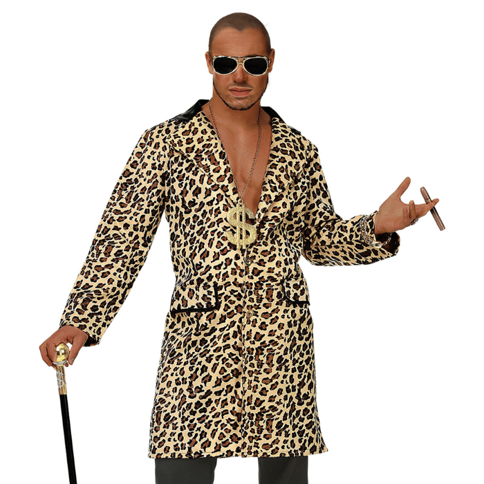 Leopardmønstret Pimp Frakke - Fantastisk Festtilbud!