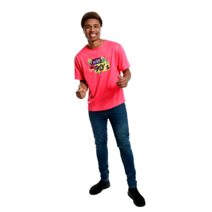Pink I Love The 90 T-shirt til Mænd - Fantastisk Tilbud!