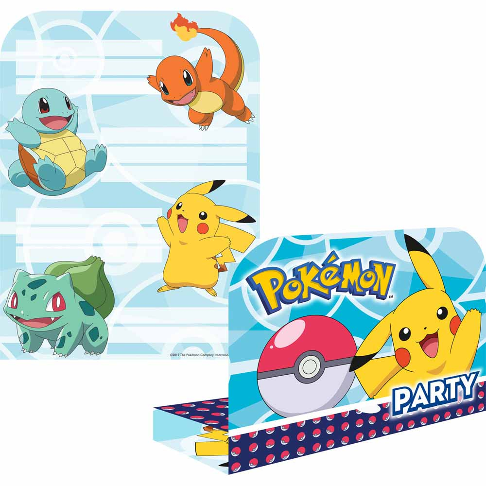 Pokémon Indbydelser – 8 stk. til festlige lejligheder!
