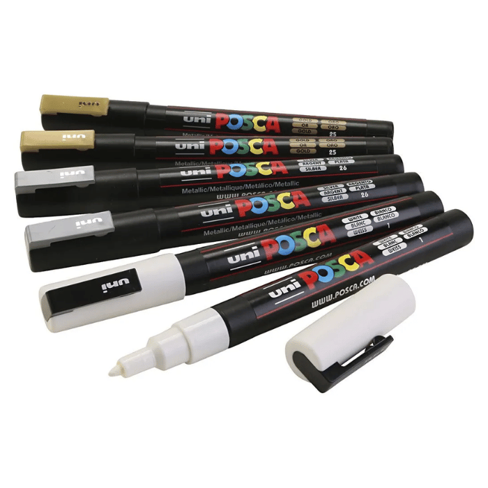 Posca Tusch - 6 Stk Assorteret Farver på Tilbud