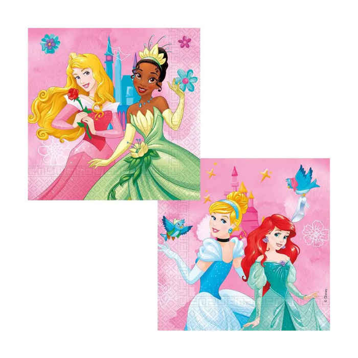 Prinsesse Servietter - 20 stk. til festlige begivenheder