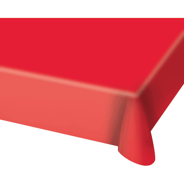 Rød Plastik Dug 130x180 cm – Ideel til Festlige Anledninger!