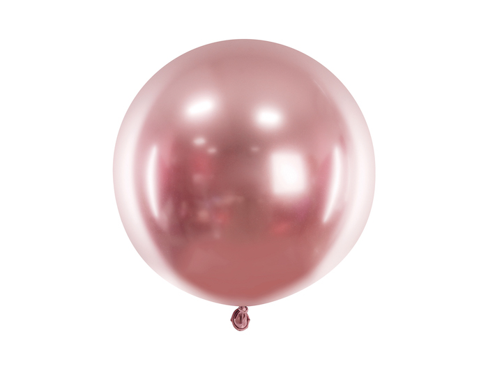 Rosenfarvet Chrome Ballon 60 cm - Fantastisk tilbud!