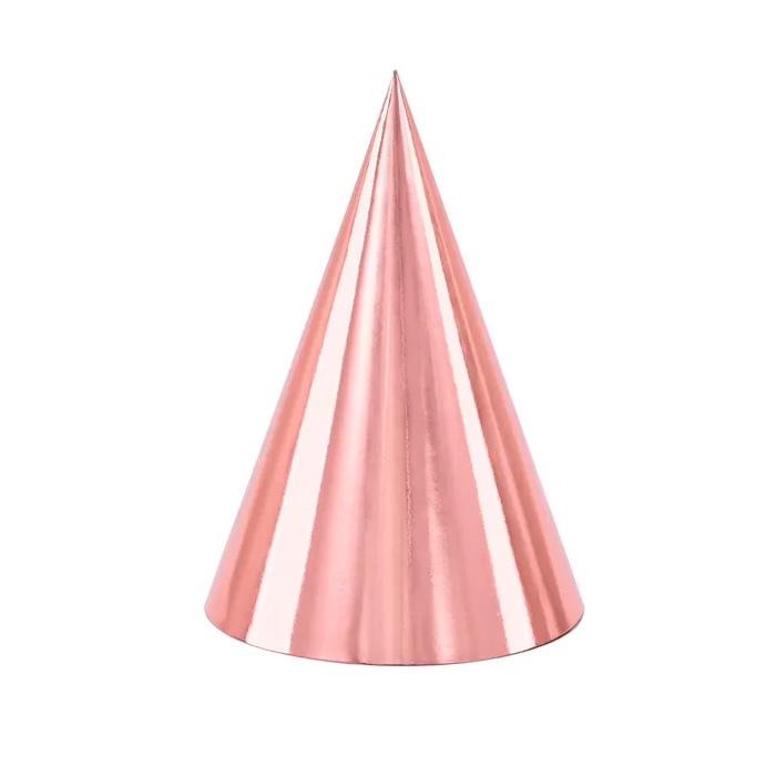 Rose Gold Festhatte - 6 stk til Temafest og Fejring