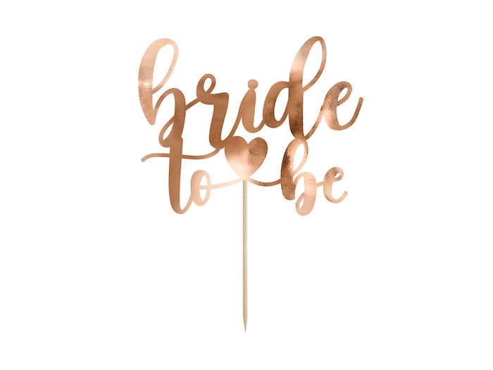 Rosen Guld "Bride To Be" Kagedekoration til Bryllup