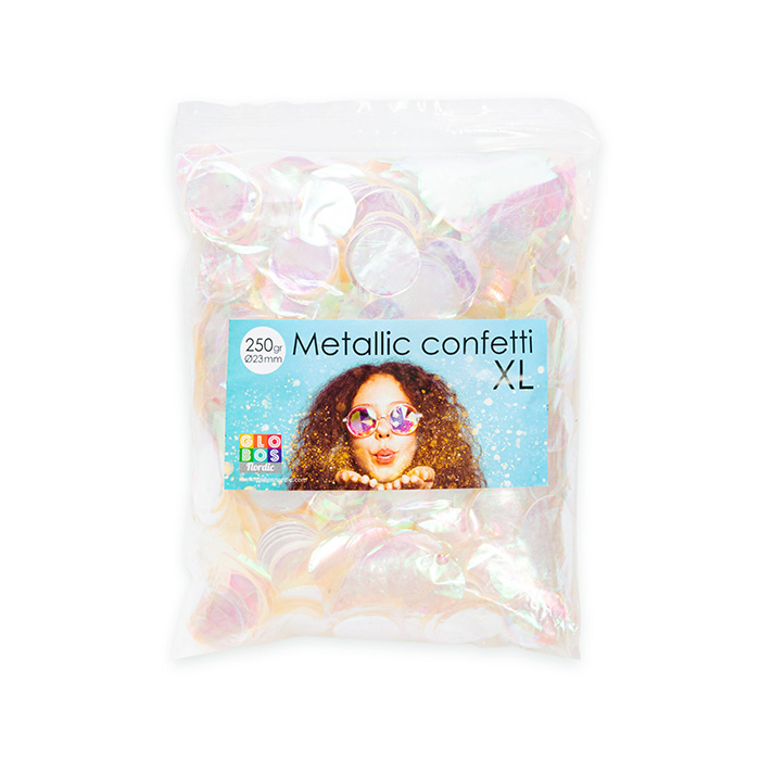 Rundt Metallisk Perlemor Konfetti 250 Gram - Fantastisk Tilbud!