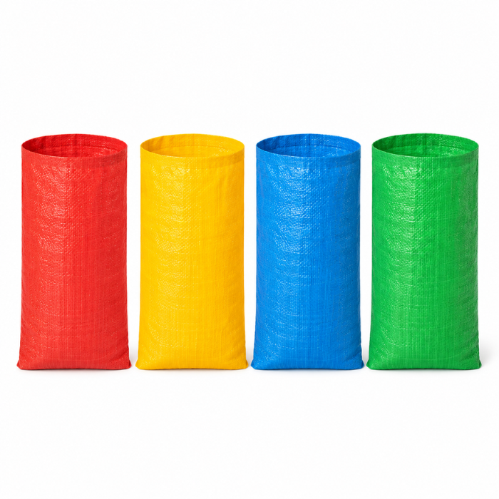 Sækkevæddeløbs Poser 4x   Assorterede Farver 60x104
