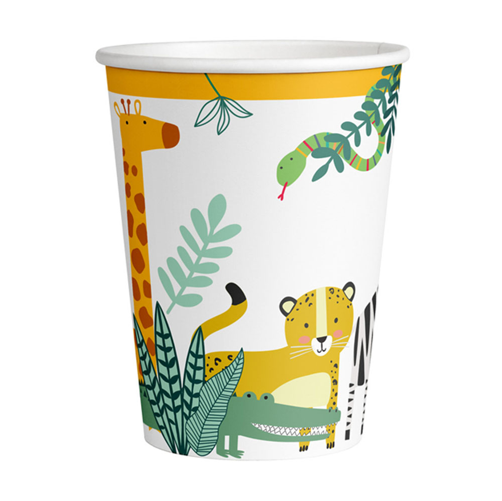Safari Papkrus med Dyr – 8 Stk. til Festlige Anledninger