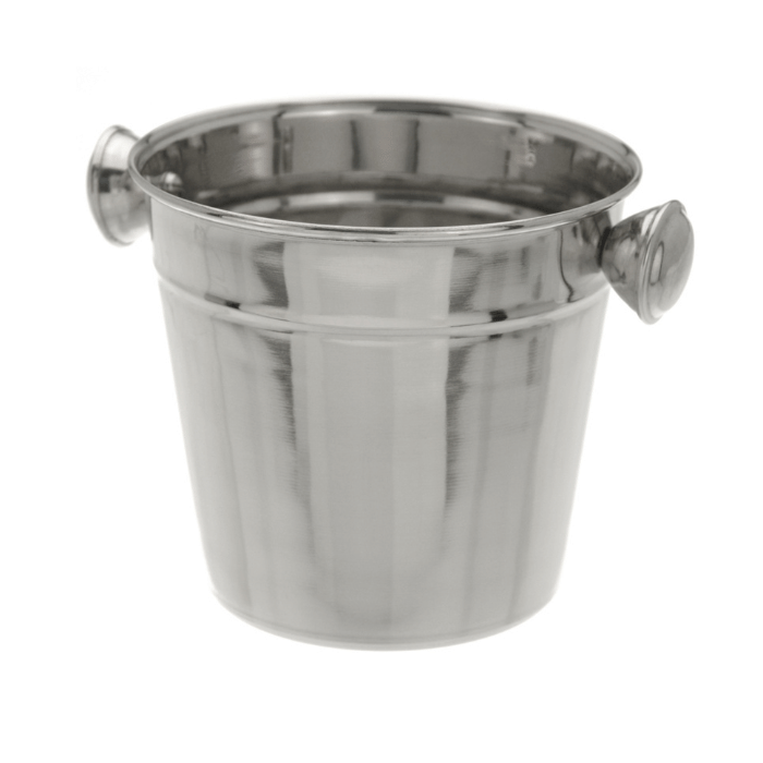 Elegant serveringsis-spand i rustfrit stål til fest!