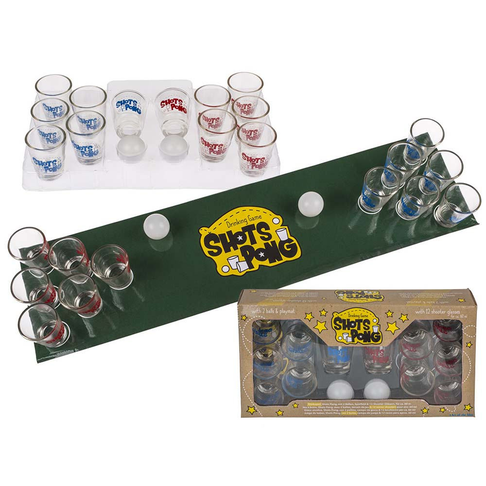 Shots Pong Drukspil med 12 Glas – Festlig Underholdning!
