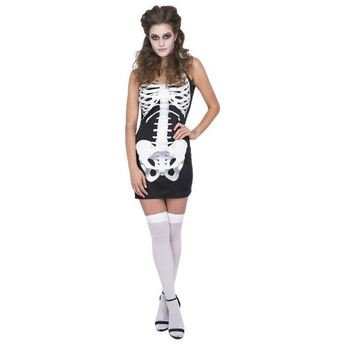 Skelet Pige Kostume