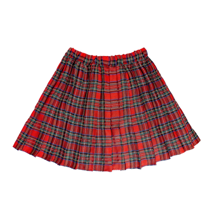 Skotsk Rød Tartan Ternet Nederdel på tilbud!