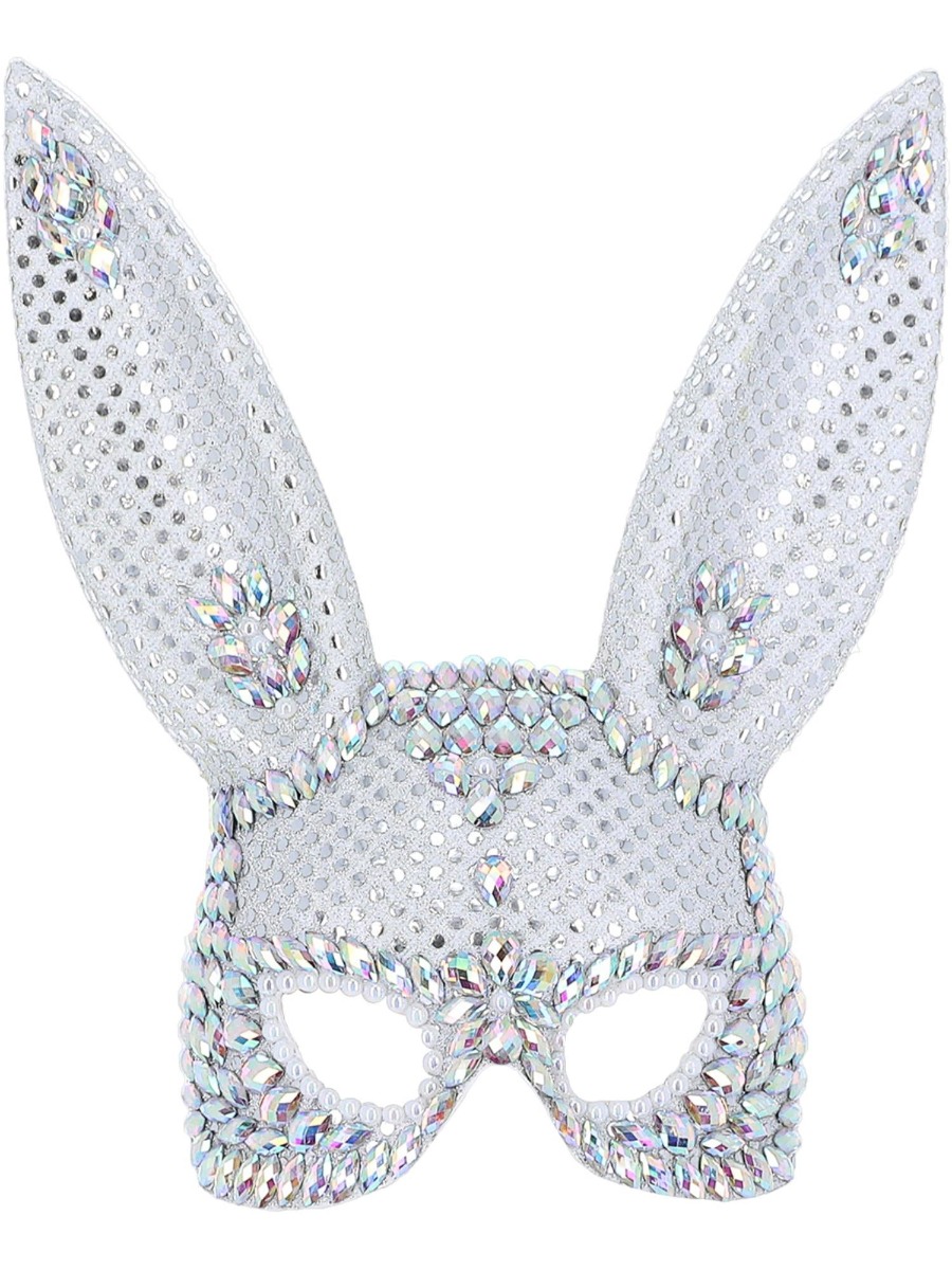 Sølv Glitter Kanin Maske - Festlighed til enhver lejlighed!