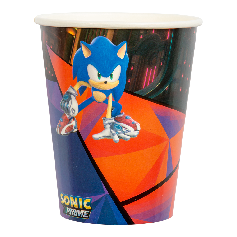 Sonic Papkrus - Pakke med 8 stk. til temafest
