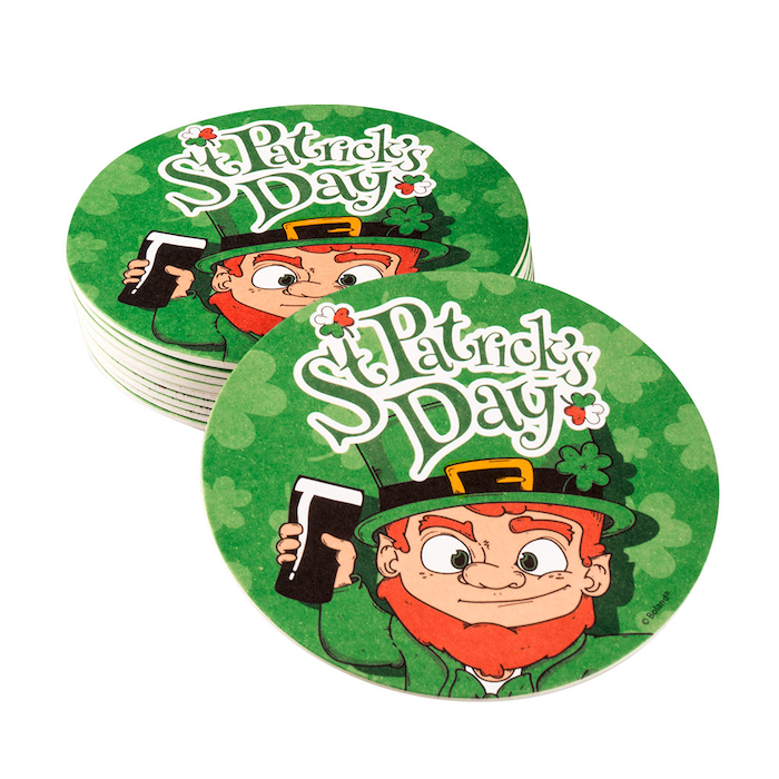 St. Patricks Day Glasbrikker - 10x10 cm Festtilbud!