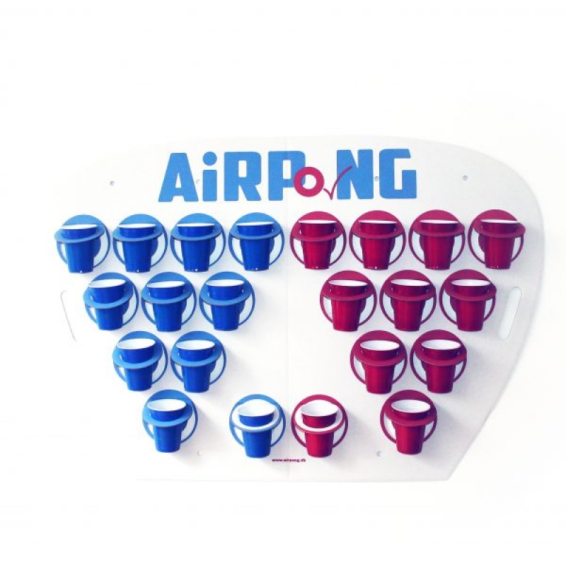Air Pong Sæt med 2 Bolde og 24 Kopper – Festlig Underholdning!