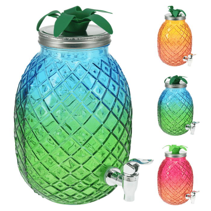 Ananas Formet Glas Dispenser - Perfekt til Fester!