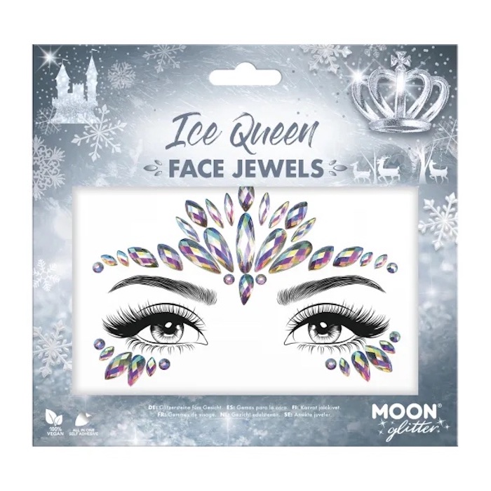 Ansigtssmykker Ice Queen - Glamour til din fest!