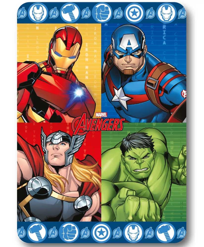 Avengers Fleecetæppe med Hulk, Thor og Iron Man - Superhelte!
