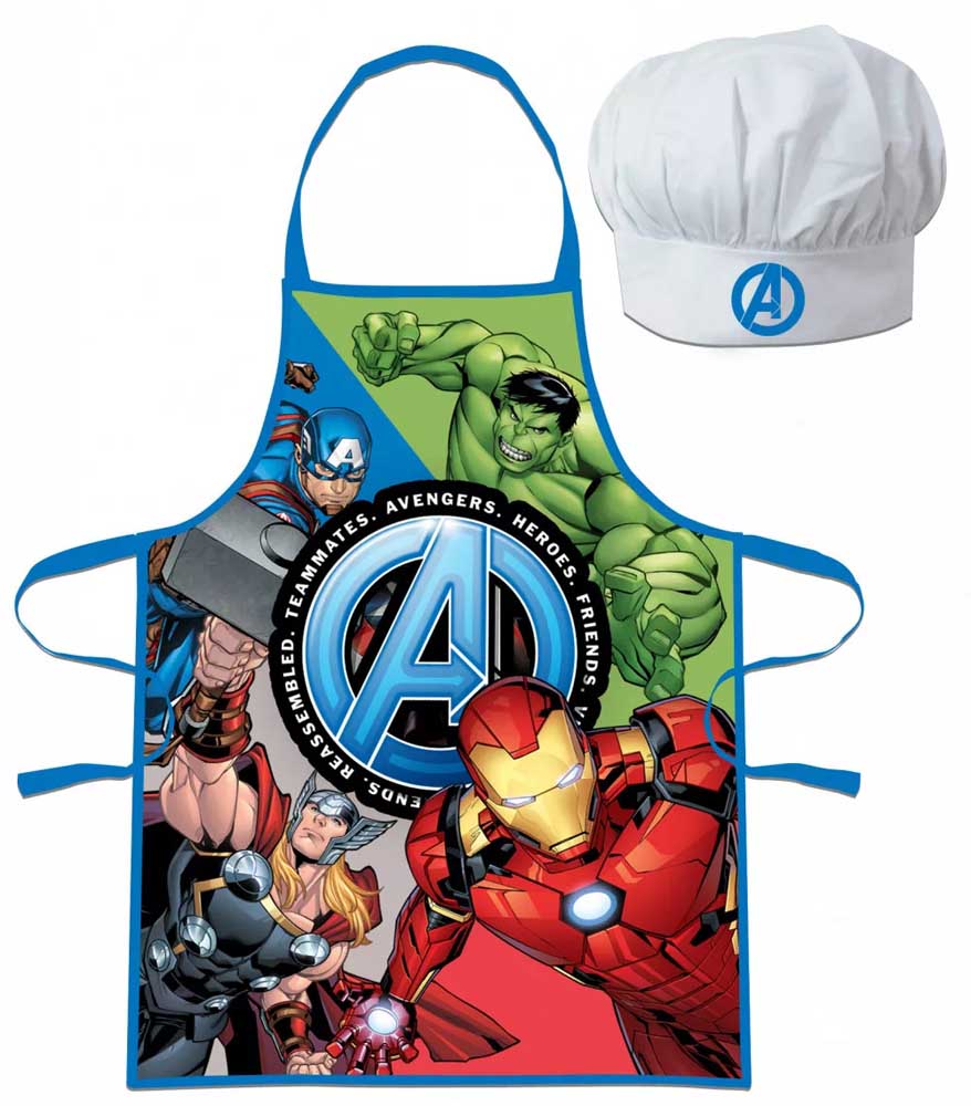 Avengers Forklæde og Kokkehue til Børn – Superhelte Sjov