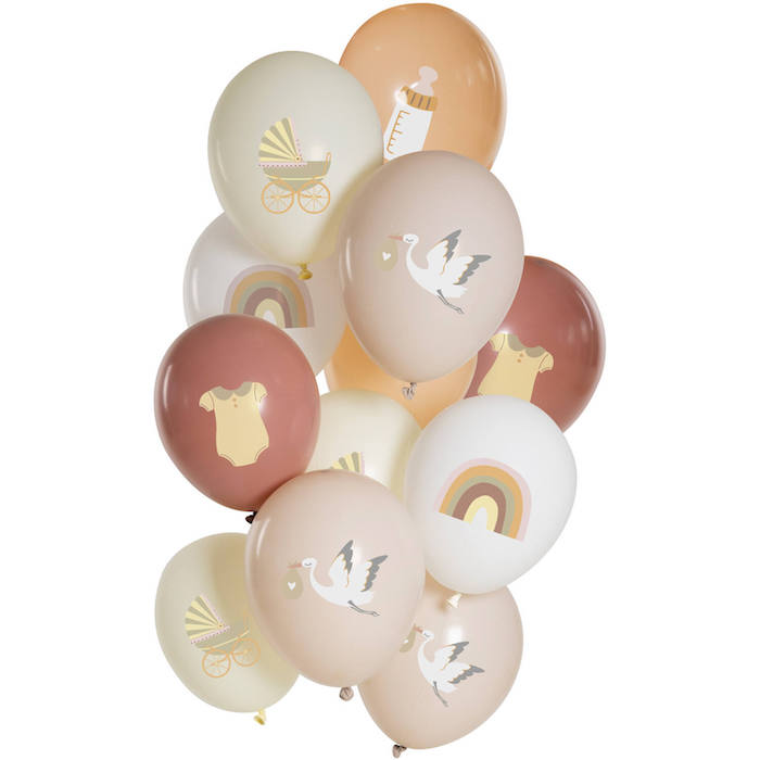 Baby Balloner Nude 12 stk. - Perfekt til festlige anledninger