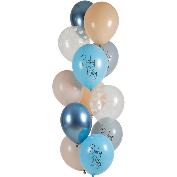 Baby Dreng Balloner Blå – 12 stk. til Festen