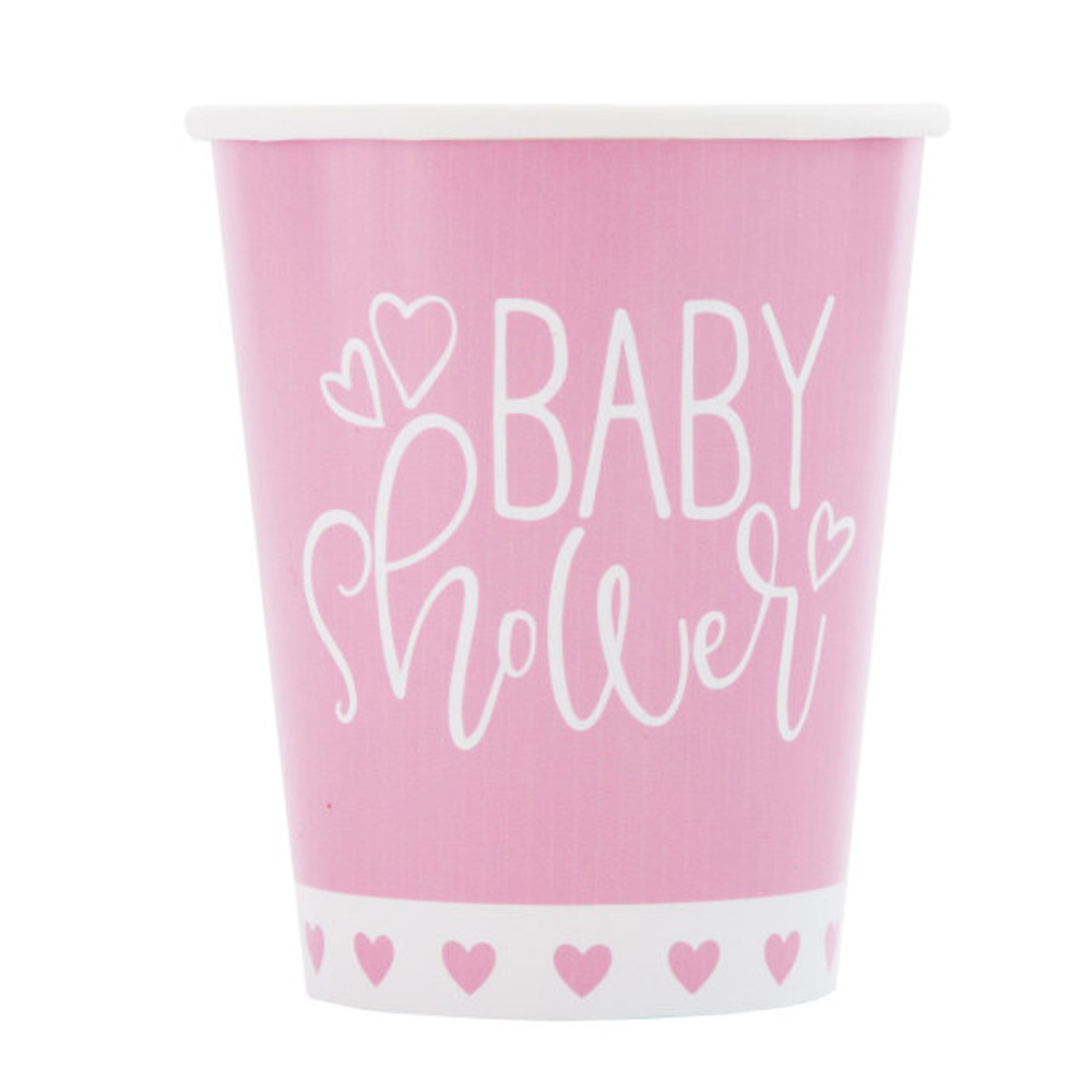 Festlige Papkrus til Baby Shower – 8 Stk til Piger!