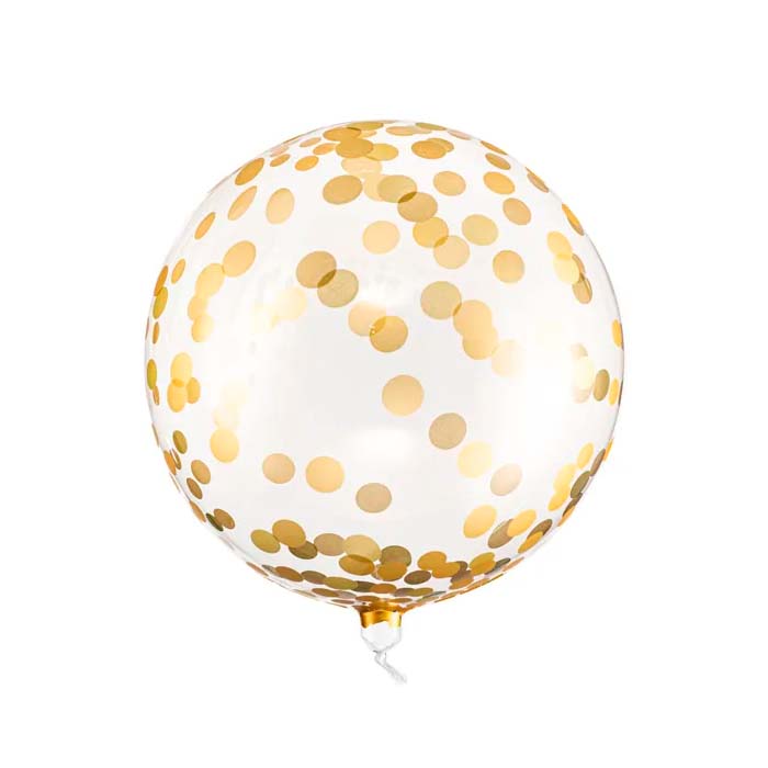 Guld Konfetti Ballon 40 cm – Festligt Tilbehør til Din Fest!