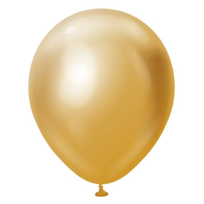 Chrome Guld Balloner 22 cm - 100 stk. til Fest!