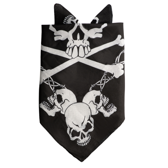 Sort Kranie Bandana - Gør dig til festens midtpunkt!