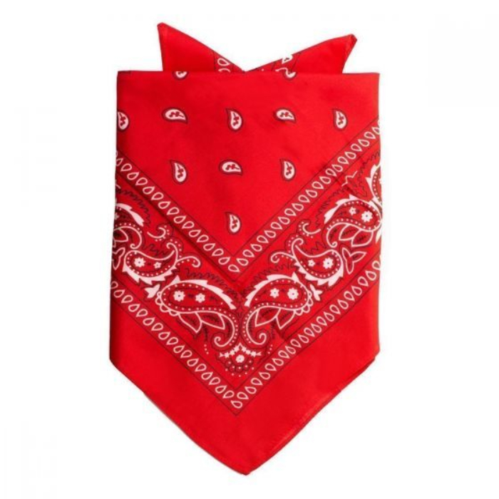 Traditionel Rød Bandana - Perfekt til Festen!